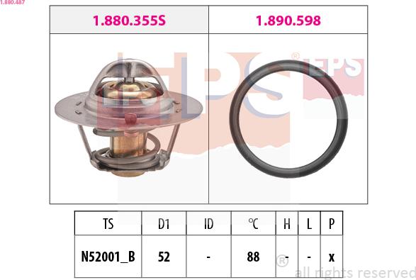 EPS 1.880.487 - Termostato, Refrigerante www.autoricambi360.it
