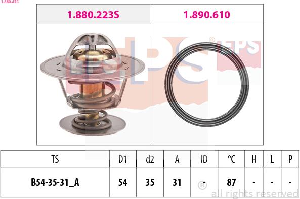 EPS 1.880.435 - Termostato, Refrigerante www.autoricambi360.it