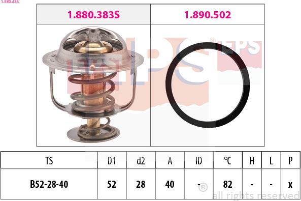 EPS 1.880.438 - Termostato, Refrigerante www.autoricambi360.it