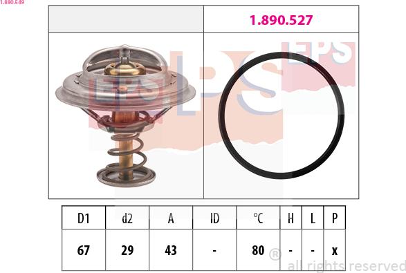 EPS 1.880.549 - Termostato, Refrigerante www.autoricambi360.it