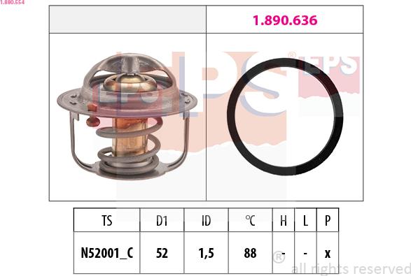 EPS 1.880.554 - Termostato, Refrigerante www.autoricambi360.it