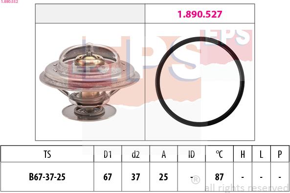 EPS 1.880.552 - Termostato, Refrigerante www.autoricambi360.it