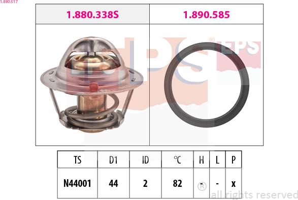 EPS 1.880.517 - Termostato, Refrigerante www.autoricambi360.it