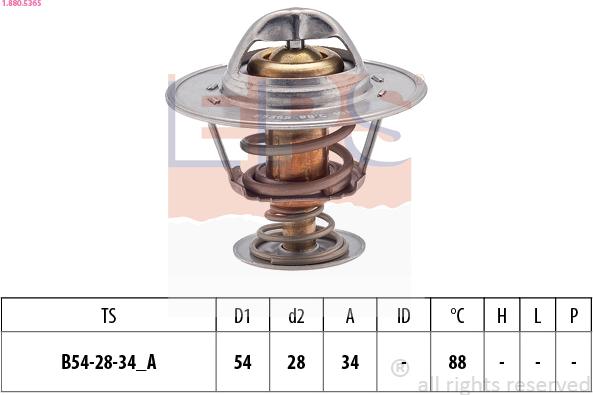 EPS 1.880.536S - Termostato, Refrigerante www.autoricambi360.it