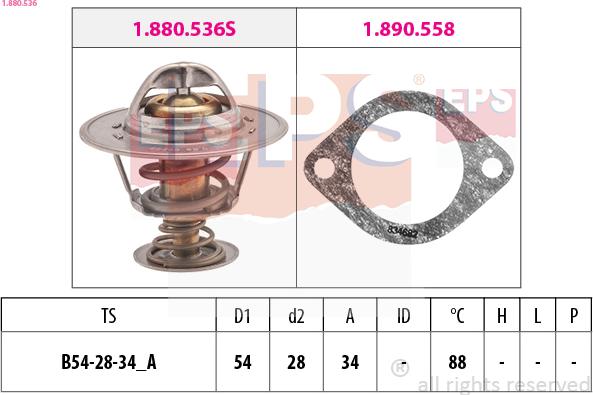 EPS 1.880.536 - Termostato, Refrigerante www.autoricambi360.it