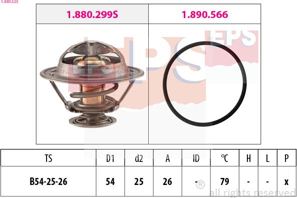 EPS 1.880.525 - Termostato, Refrigerante www.autoricambi360.it
