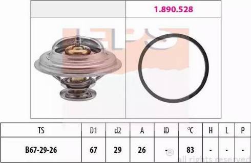 EPS 1.880.526 - Termostato, Refrigerante www.autoricambi360.it