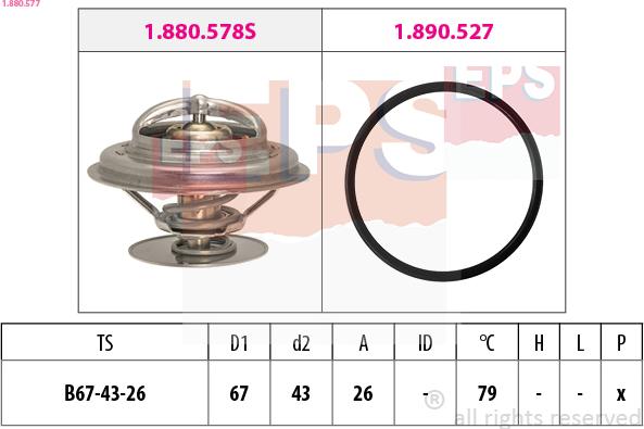EPS 1.880.577 - Termostato, Refrigerante www.autoricambi360.it