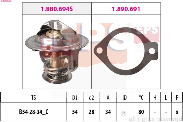 EPS 1.880.694 - Termostato, Refrigerante www.autoricambi360.it