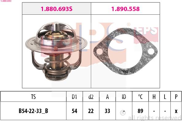 EPS 1.880.693 - Termostato, Refrigerante www.autoricambi360.it