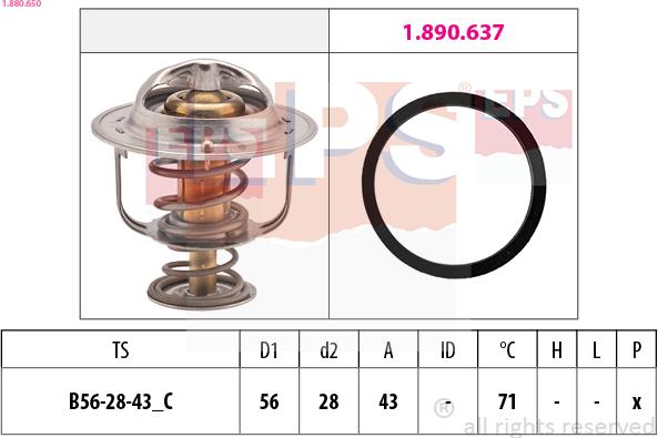 EPS 1.880.650 - Termostato, Refrigerante www.autoricambi360.it