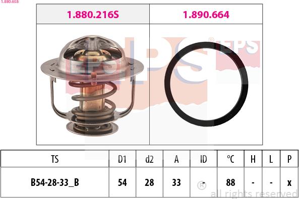 EPS 1.880.658 - Termostato, Refrigerante www.autoricambi360.it