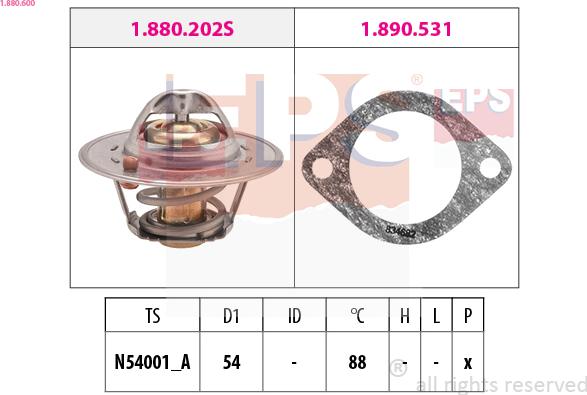 EPS 1.880.600 - Termostato, Refrigerante www.autoricambi360.it