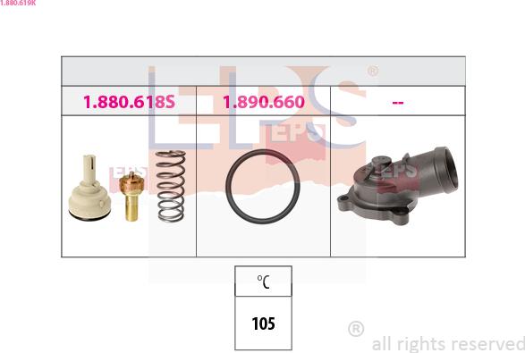 EPS 1.880.619K - Termostato, Refrigerante www.autoricambi360.it