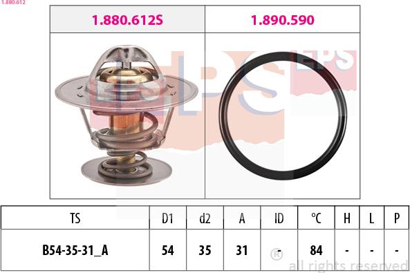 EPS 1.880.612 - Termostato, Refrigerante www.autoricambi360.it