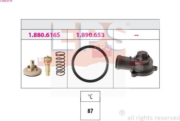 EPS 1.880.617K - Termostato, Refrigerante www.autoricambi360.it