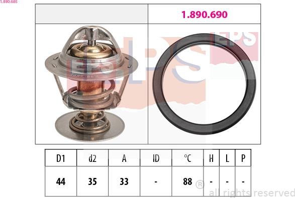 EPS 1.880.685 - Termostato, Refrigerante www.autoricambi360.it