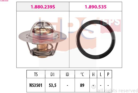 EPS 1.880.630 - Termostato, Refrigerante www.autoricambi360.it