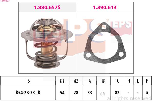 EPS 1.880.637 - Termostato, Refrigerante www.autoricambi360.it