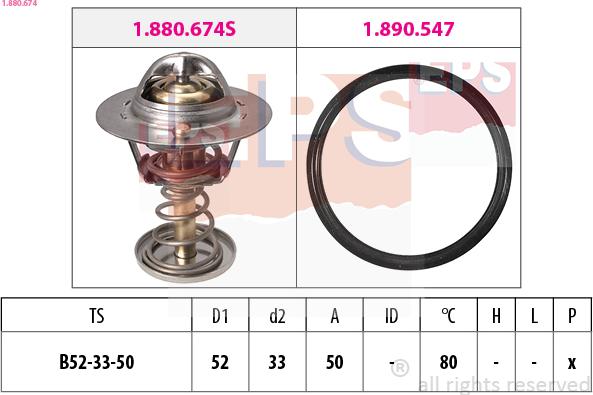 EPS 1.880.674 - Termostato, Refrigerante www.autoricambi360.it