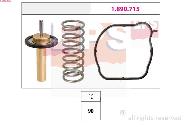 EPS 1.880.846 - Termostato, Refrigerante www.autoricambi360.it
