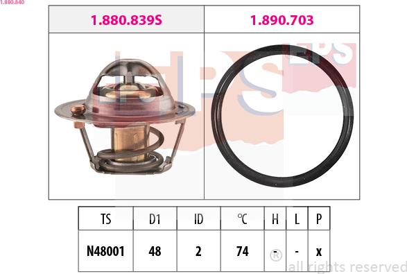 EPS 1.880.840 - Termostato, Refrigerante www.autoricambi360.it