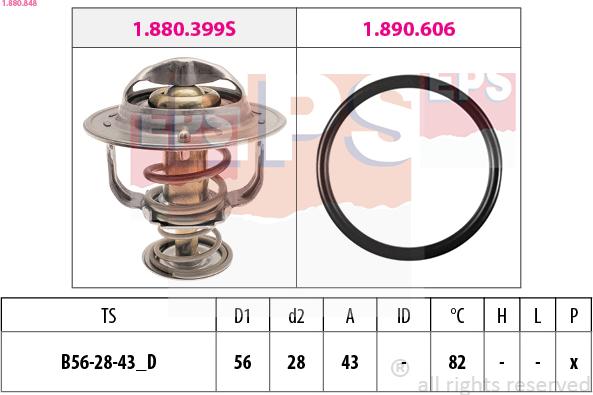 EPS 1.880.848 - Termostato, Refrigerante www.autoricambi360.it