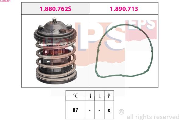 EPS 1.880.851 - Termostato, Refrigerante www.autoricambi360.it