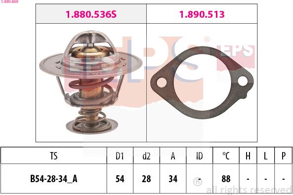 EPS 1.880.869 - Termostato, Refrigerante www.autoricambi360.it