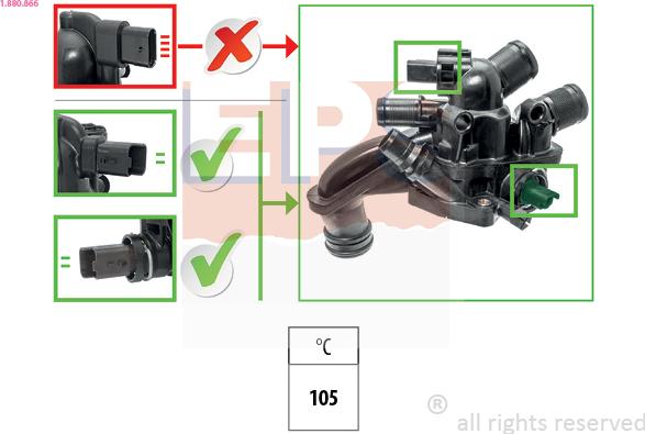 EPS 1.880.866 - Termostato, Refrigerante www.autoricambi360.it
