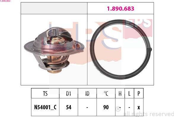 EPS 1.880.802 - Termostato, Refrigerante www.autoricambi360.it