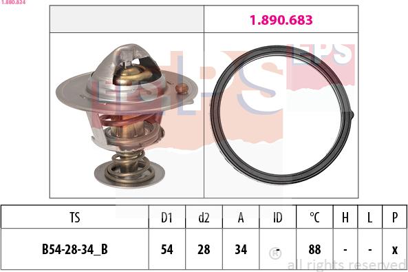 EPS 1.880.834 - Termostato, Refrigerante www.autoricambi360.it