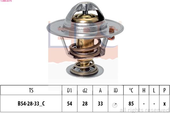 EPS 1.880.837S - Termostato, Refrigerante www.autoricambi360.it