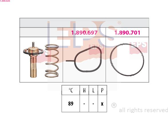 EPS 1.880.826 - Termostato, Refrigerante www.autoricambi360.it