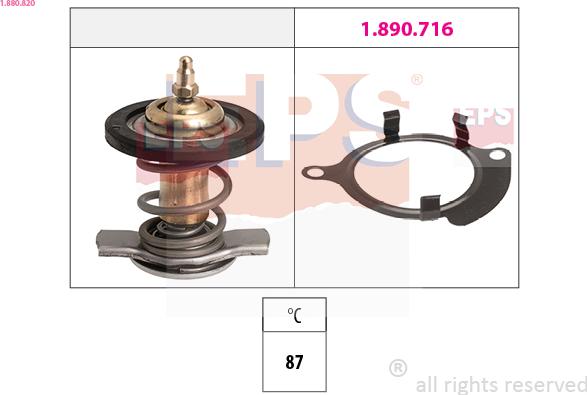 EPS 1.880.820 - Termostato, Refrigerante www.autoricambi360.it