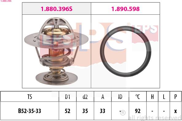 EPS 1.880.396 - Termostato, Refrigerante www.autoricambi360.it