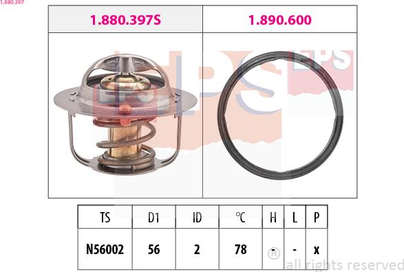 EPS 1.880.397 - Termostato, Refrigerante www.autoricambi360.it