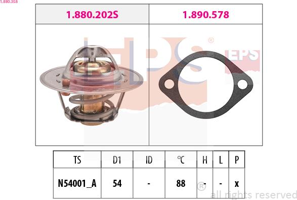 EPS 1.880.358 - Termostato, Refrigerante www.autoricambi360.it