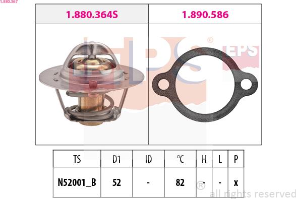 EPS 1.880.367 - Termostato, Refrigerante www.autoricambi360.it