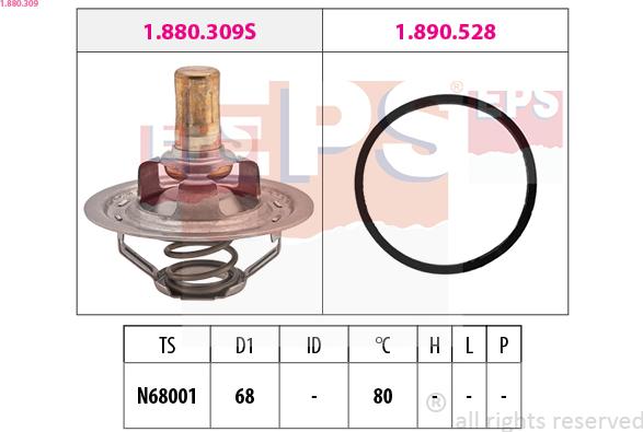 EPS 1.880.309 - Termostato, Refrigerante www.autoricambi360.it