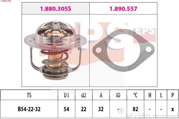 EPS 1.880.305 - Termostato, Refrigerante www.autoricambi360.it
