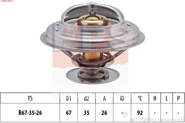 EPS 1.880.302S - Termostato, Refrigerante www.autoricambi360.it