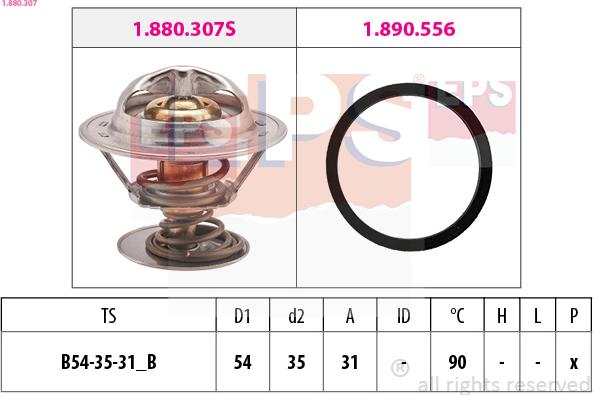 EPS 1.880.307 - Termostato, Refrigerante www.autoricambi360.it