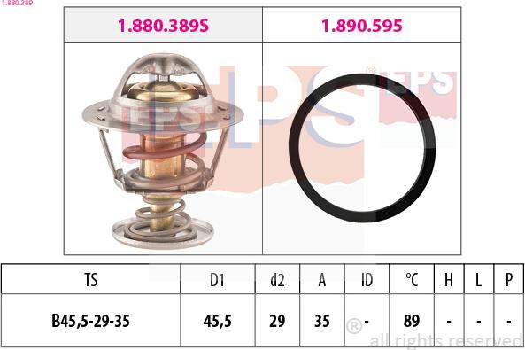 EPS 1.880.389 - Termostato, Refrigerante www.autoricambi360.it