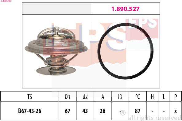 EPS 1.880.385 - Termostato, Refrigerante www.autoricambi360.it
