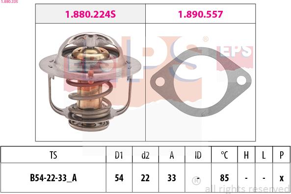 EPS 1.880.335 - Termostato, Refrigerante www.autoricambi360.it