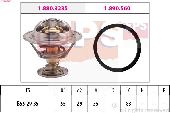 EPS 1.880.323 - Termostato, Refrigerante www.autoricambi360.it