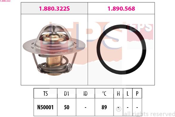 EPS 1.880.322 - Termostato, Refrigerante www.autoricambi360.it