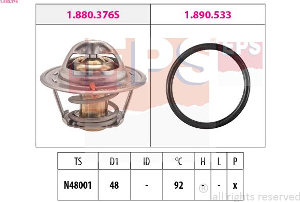 EPS 1.880.376 - Termostato, Refrigerante www.autoricambi360.it