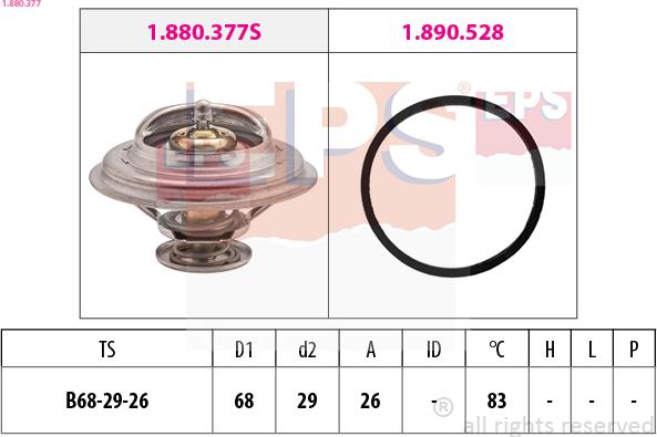 EPS 1.880.377 - Termostato, Refrigerante www.autoricambi360.it